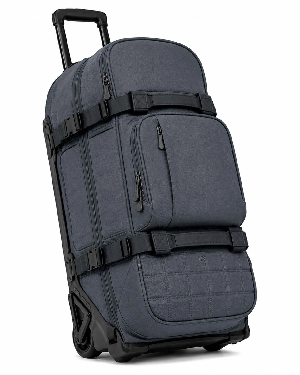 Gun Metal Blue Travel Roller Duffel