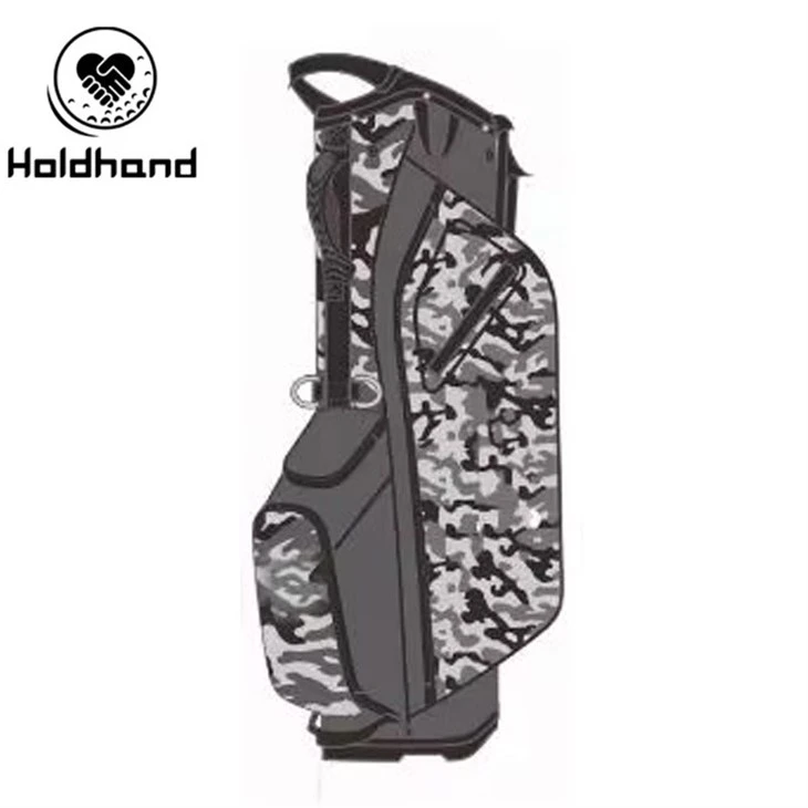 High End Material Customize OEM Pu Leather Material 14-way Golf Carry Bag factory